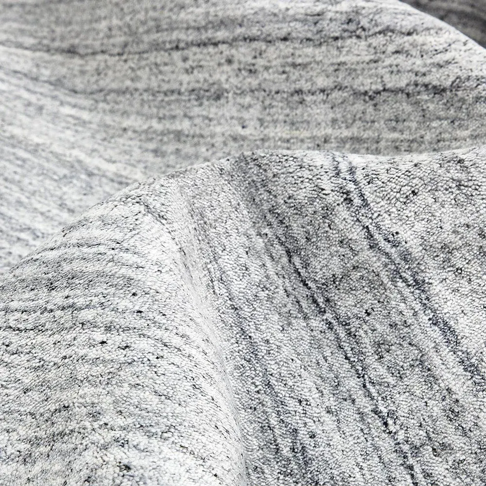 Hartley 3x5 Solid Rug - Heather Grey, Wool