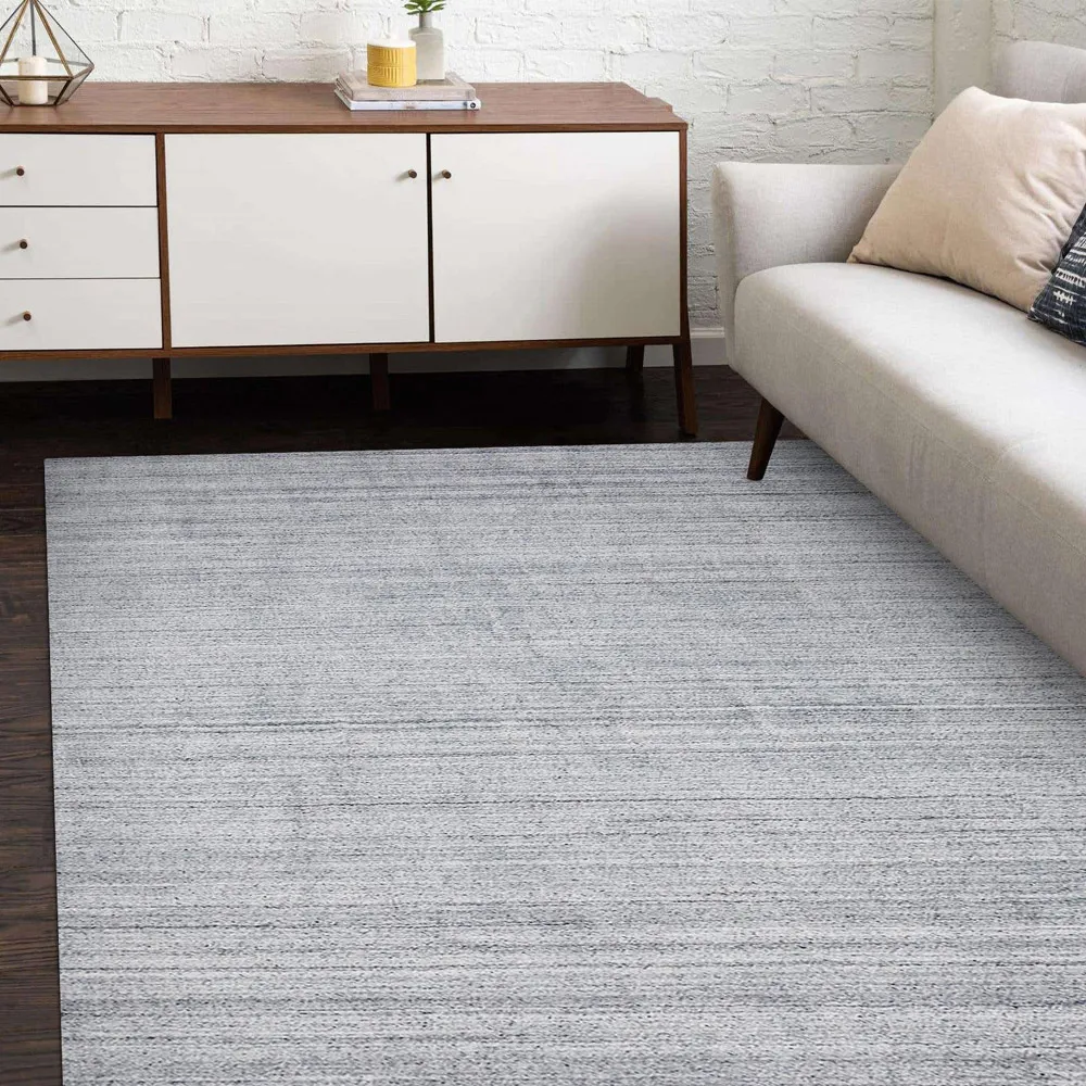 Hartley 3x5 Solid Rug - Heather Grey, Wool