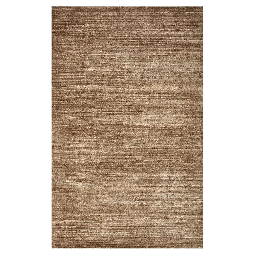 Hartley 5x8 Solid Rug - Caramel Brown, Wool