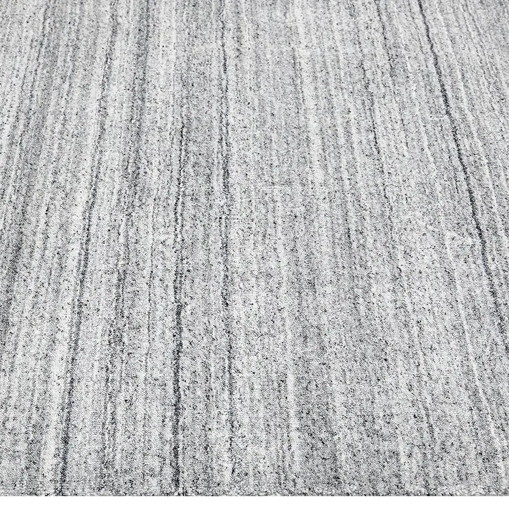 Hartley 5x8 Solid Rug - Heather Grey, Wool