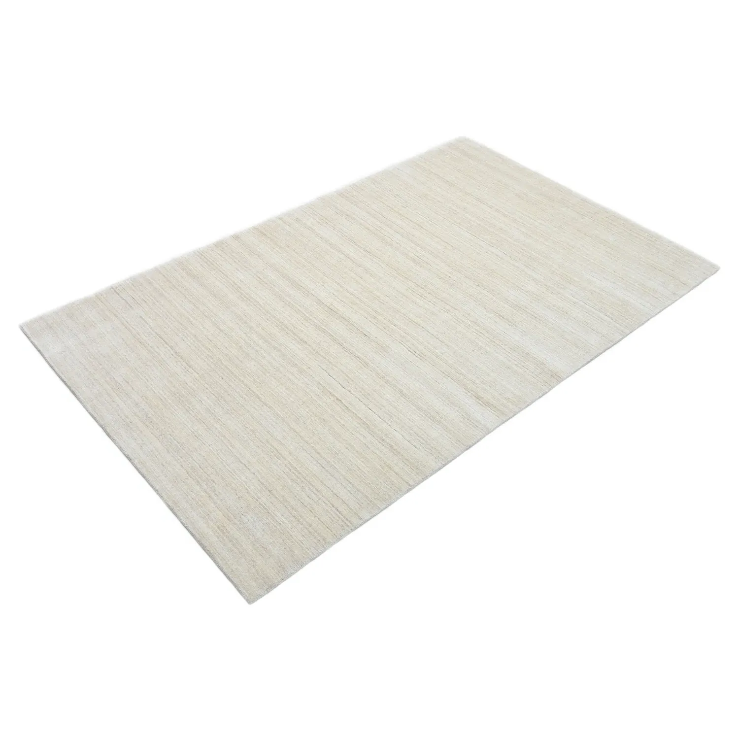 Hartley 5x8 Solid Rug - White, Wool