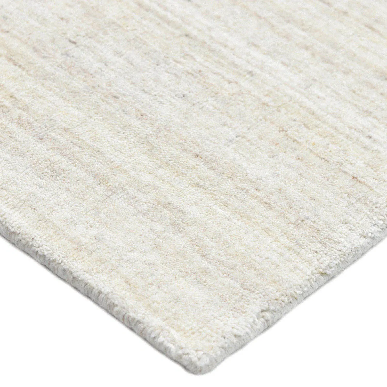 Hartley 5x8 Solid Rug - White, Wool