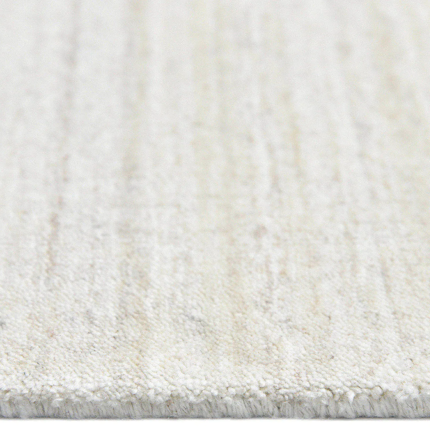 Hartley 5x8 Solid Rug - White, Wool