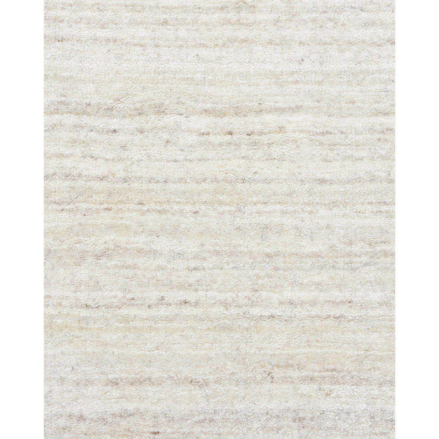 Hartley 5x8 Solid Rug - White, Wool