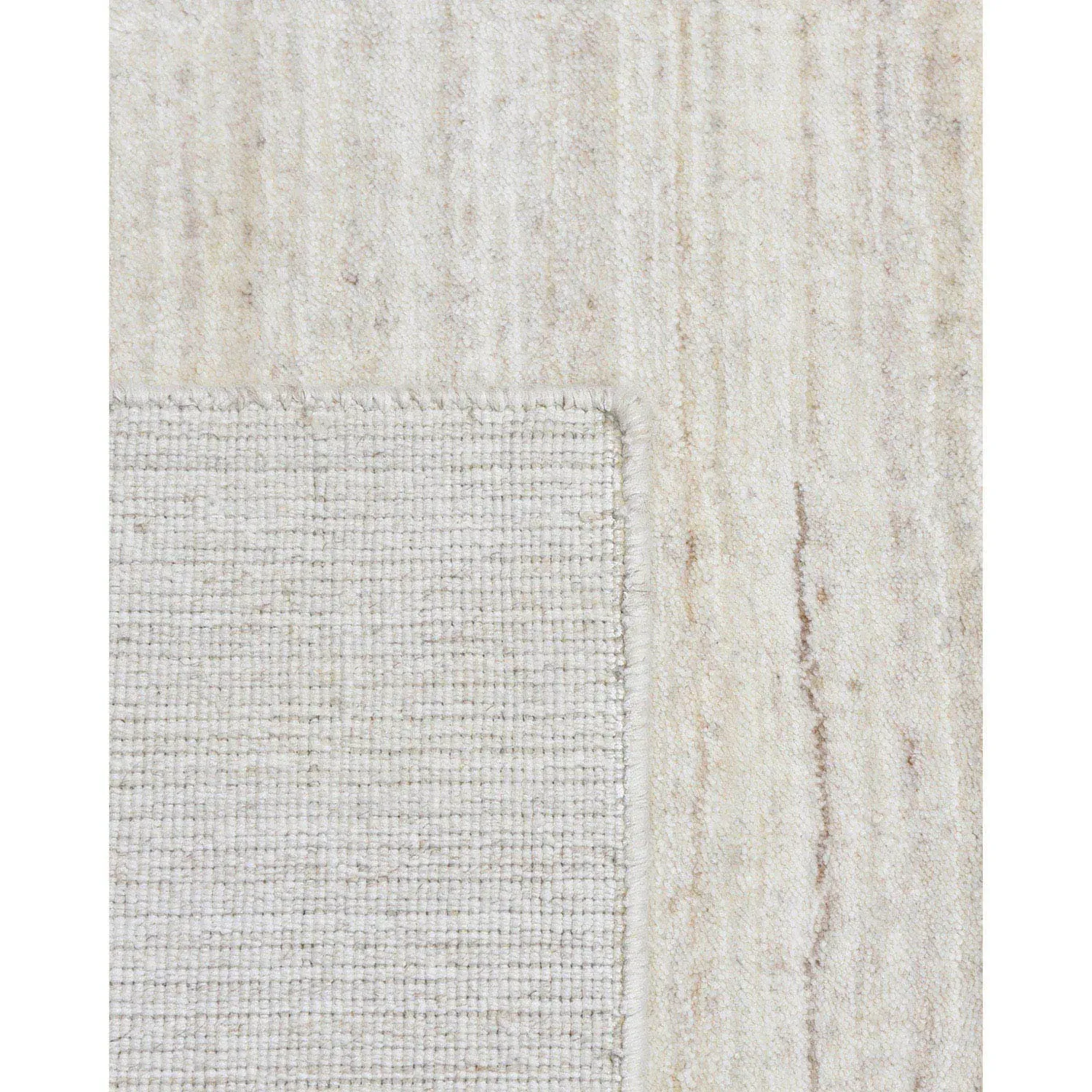 Hartley 5x8 Solid Rug - White, Wool