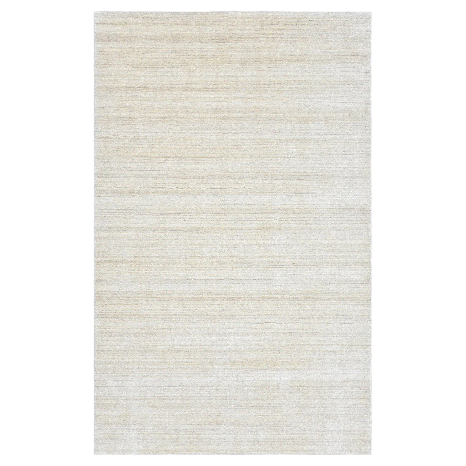 Hartley 5x8 Solid Rug - White, Wool