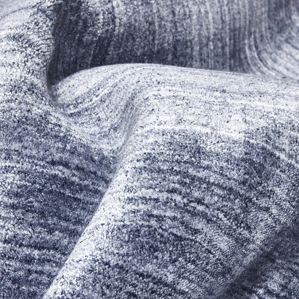 Hartley 8x10 Solid Rug - Denim Blue, Wool