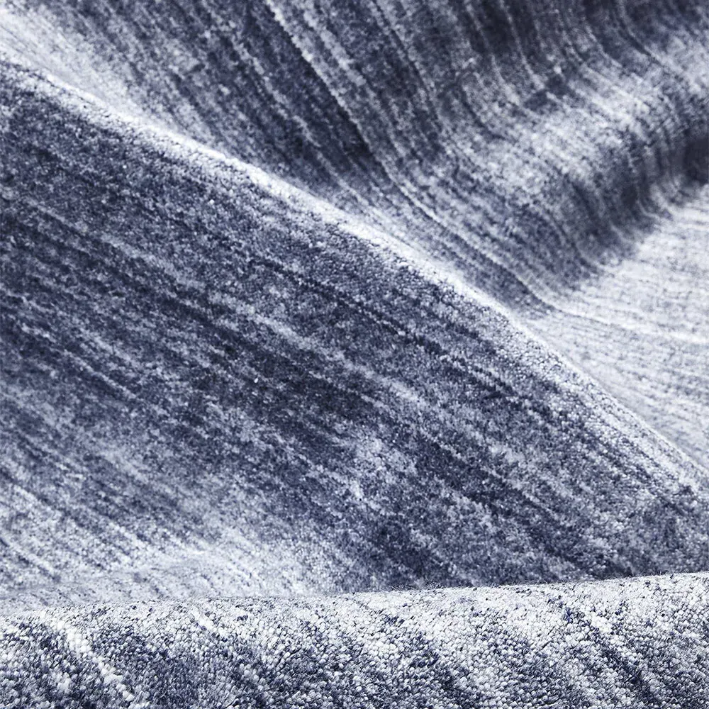 Hartley 8x10 Solid Rug - Denim Blue, Wool