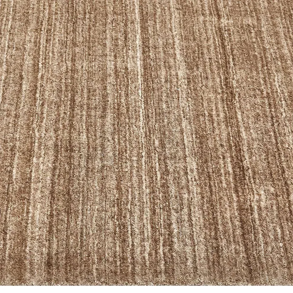 Hartley 9x12 Solid Rug - Caramel Brown, Wool