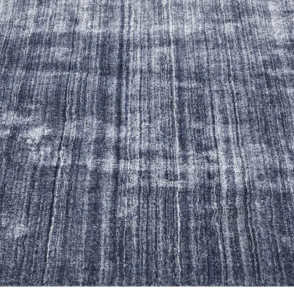 Hartley 9x12 Solid Rug - Denim Blue, Wool