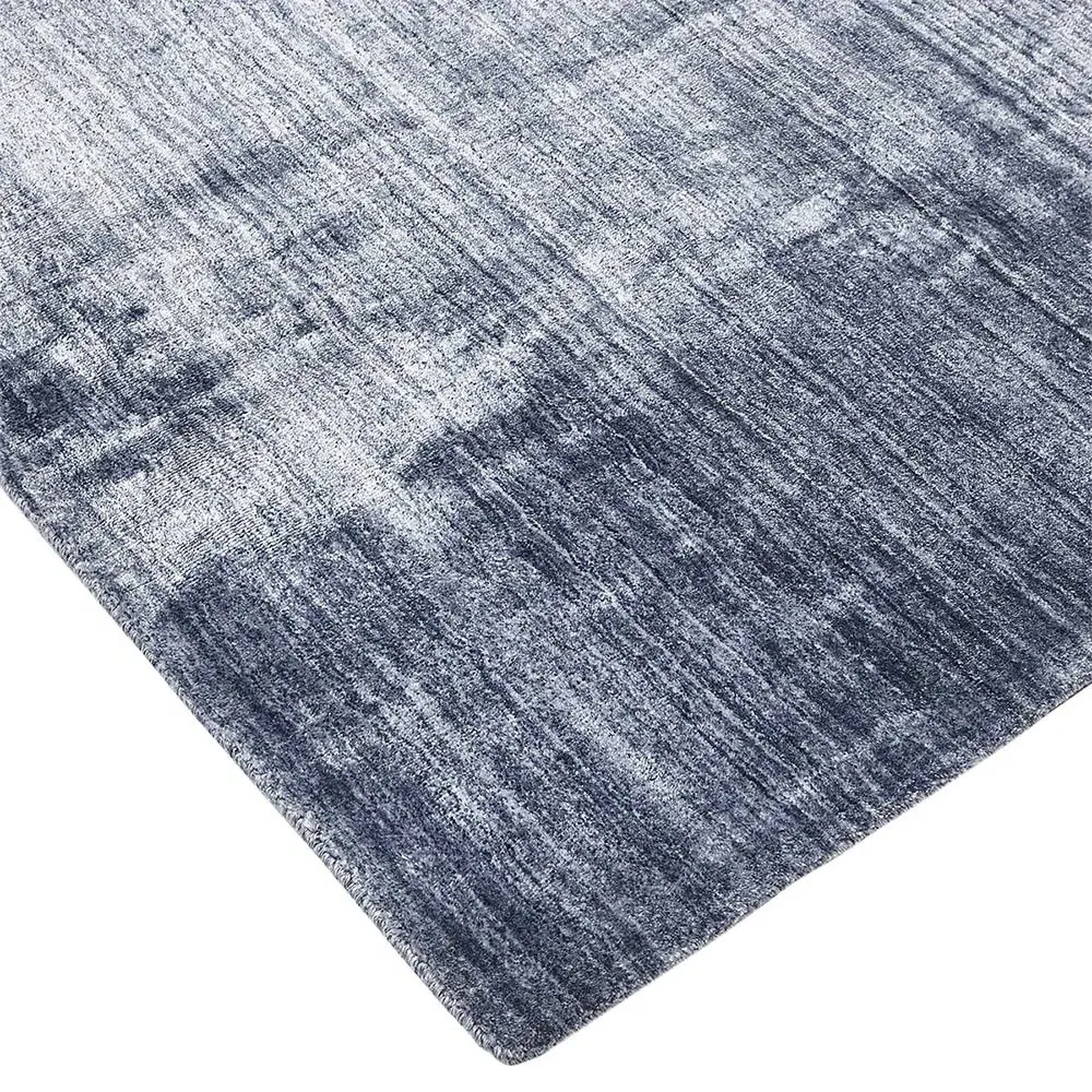 Hartley 9x12 Solid Rug - Denim Blue, Wool