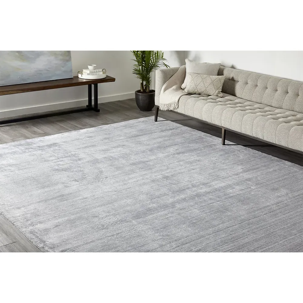 Hartley 9x12 Solid Rug - Heather Grey, Wool