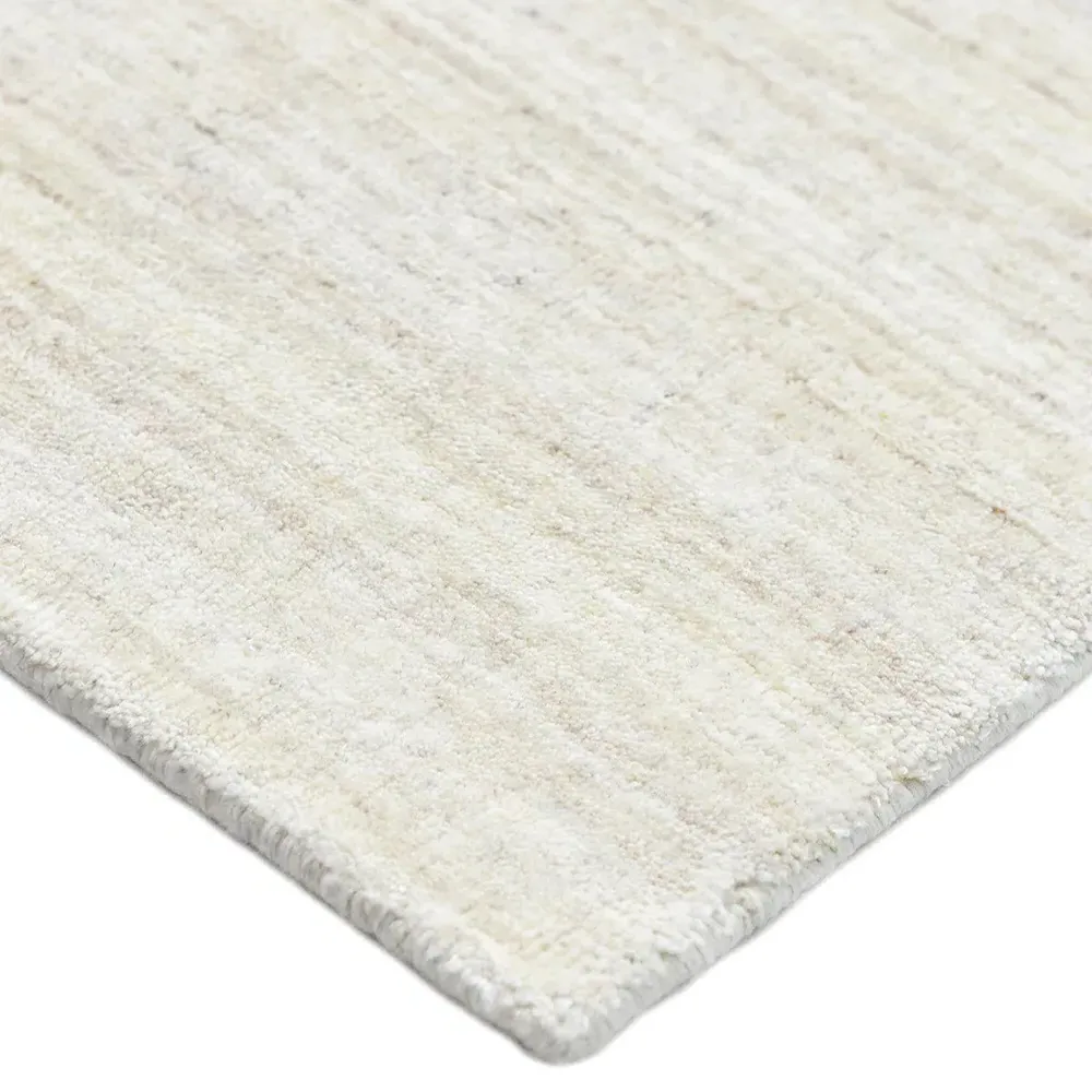 Hartley 9x12 Solid Rug - White, Wool