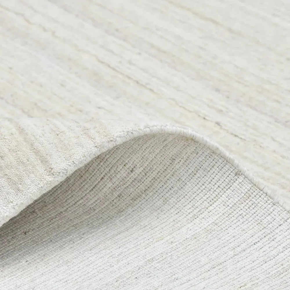 Hartley 9x12 Solid Rug - White, Wool