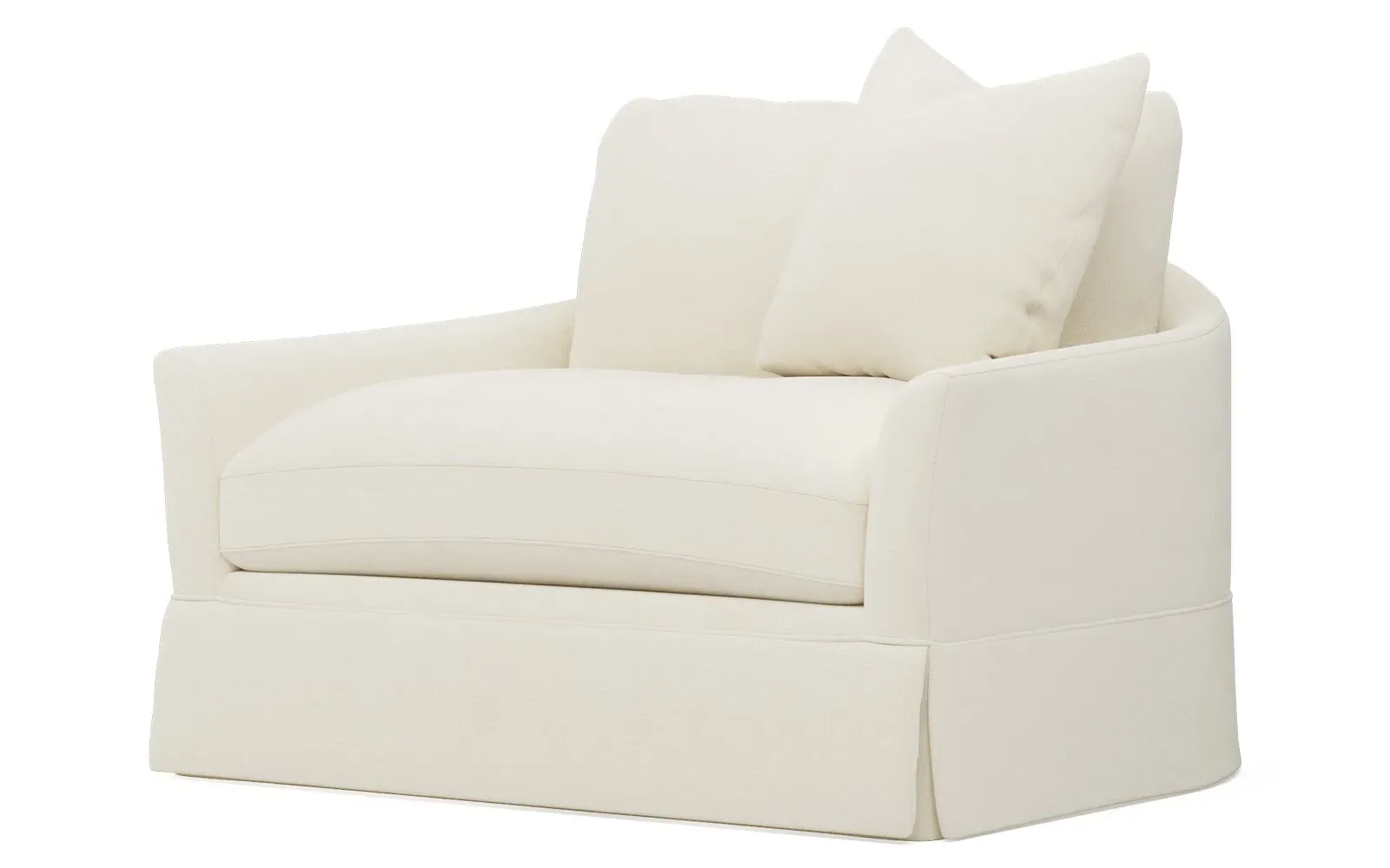 Hartwell Chair and a Half - Champagne, Velvet