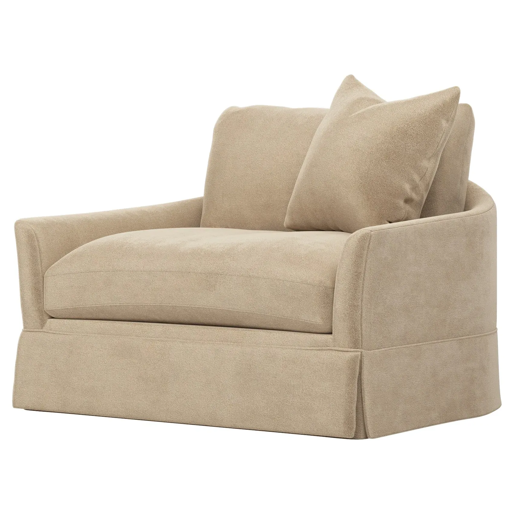 Hartwell Chair and a Half - Champagne, Velvet image