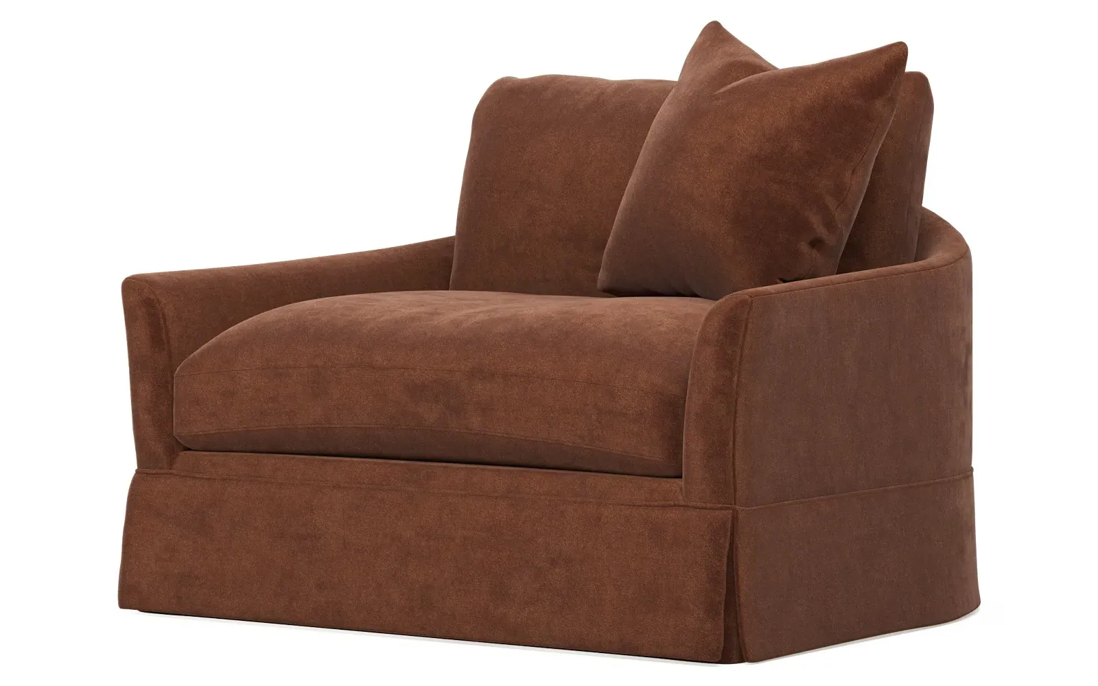 Hartwell Chair and a Half - Chocolate Mousse, Velvet