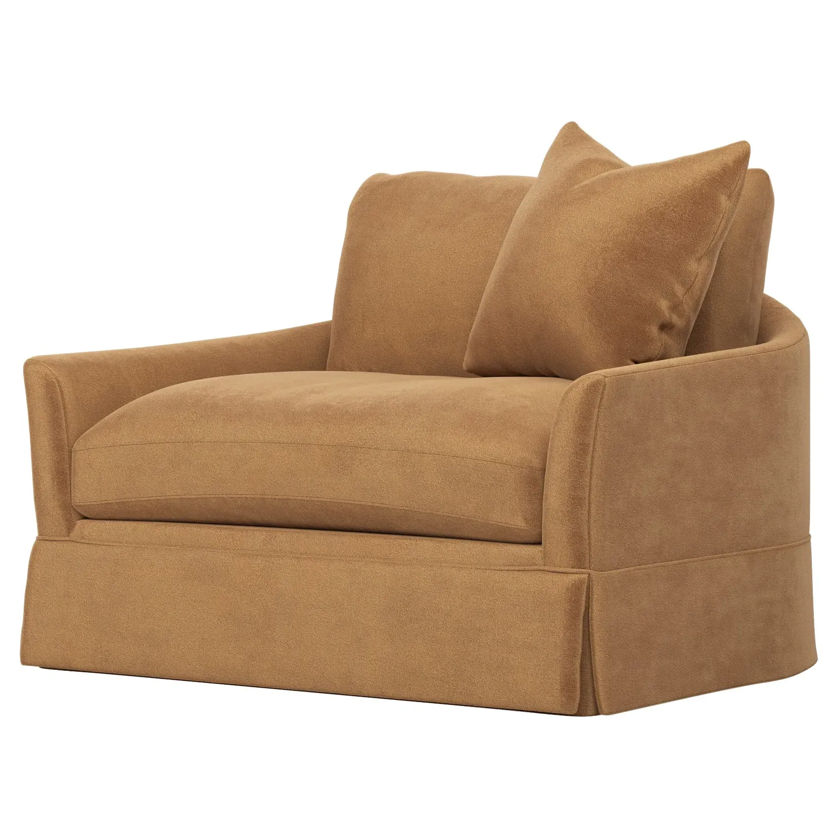 Hartwell Chair and a Half - Gingerbread, Velvet