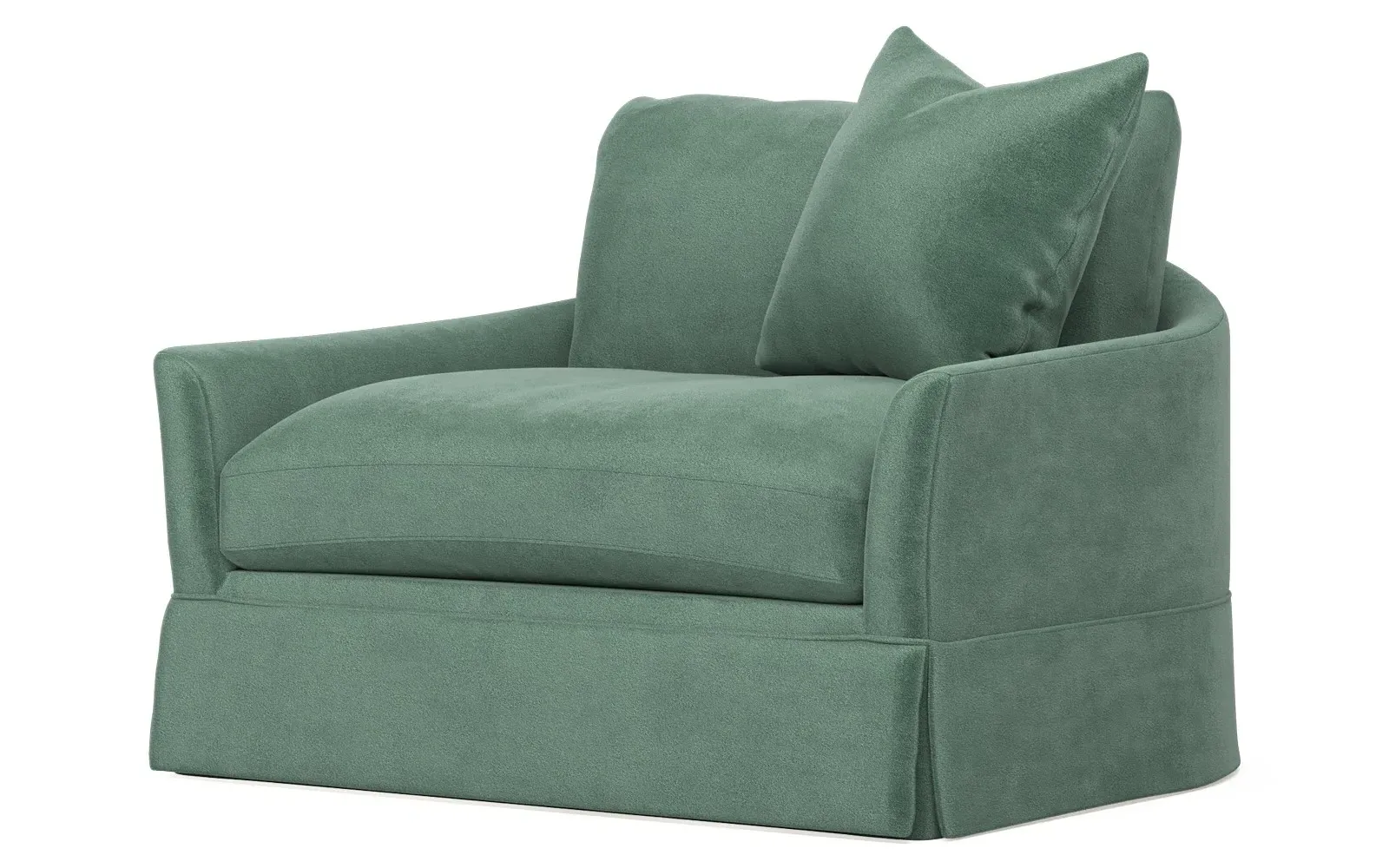 Hartwell Chair and a Half - Stone Pine, Velvet