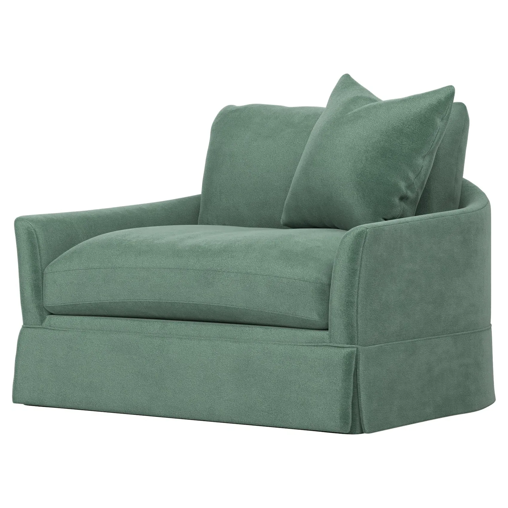 Hartwell Chair and a Half - Stone Pine, Velvet