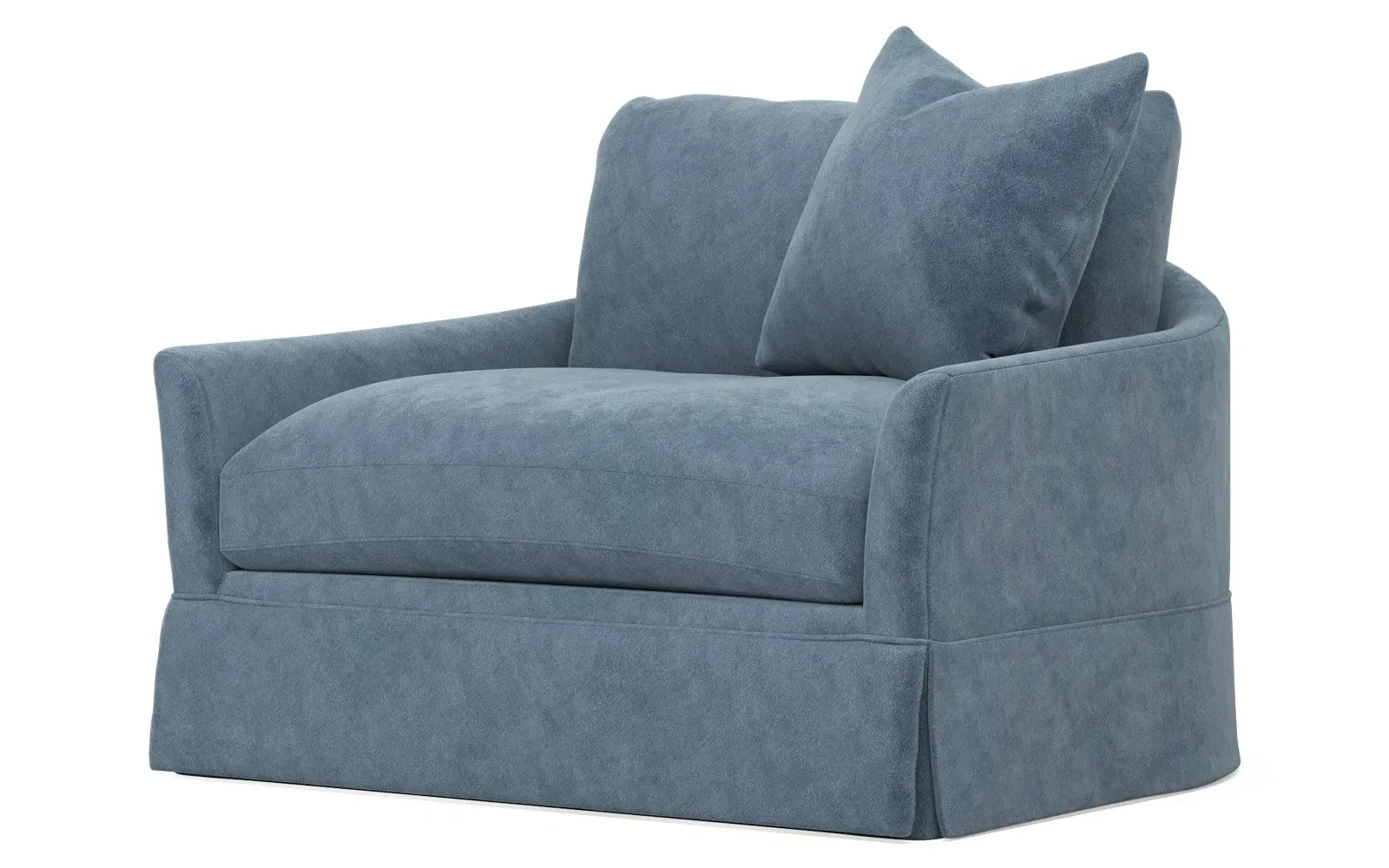 Hartwell Chair and a Half - Twilight Blue, Velvet