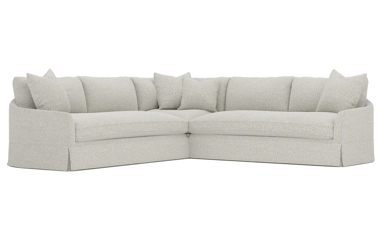 Hartwell Corner Sectional Sofa - Cloud Grey, Bouclé