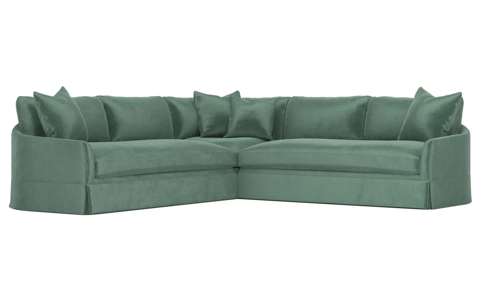 Hartwell Corner Sectional Sofa - Stone Pine, Velvet