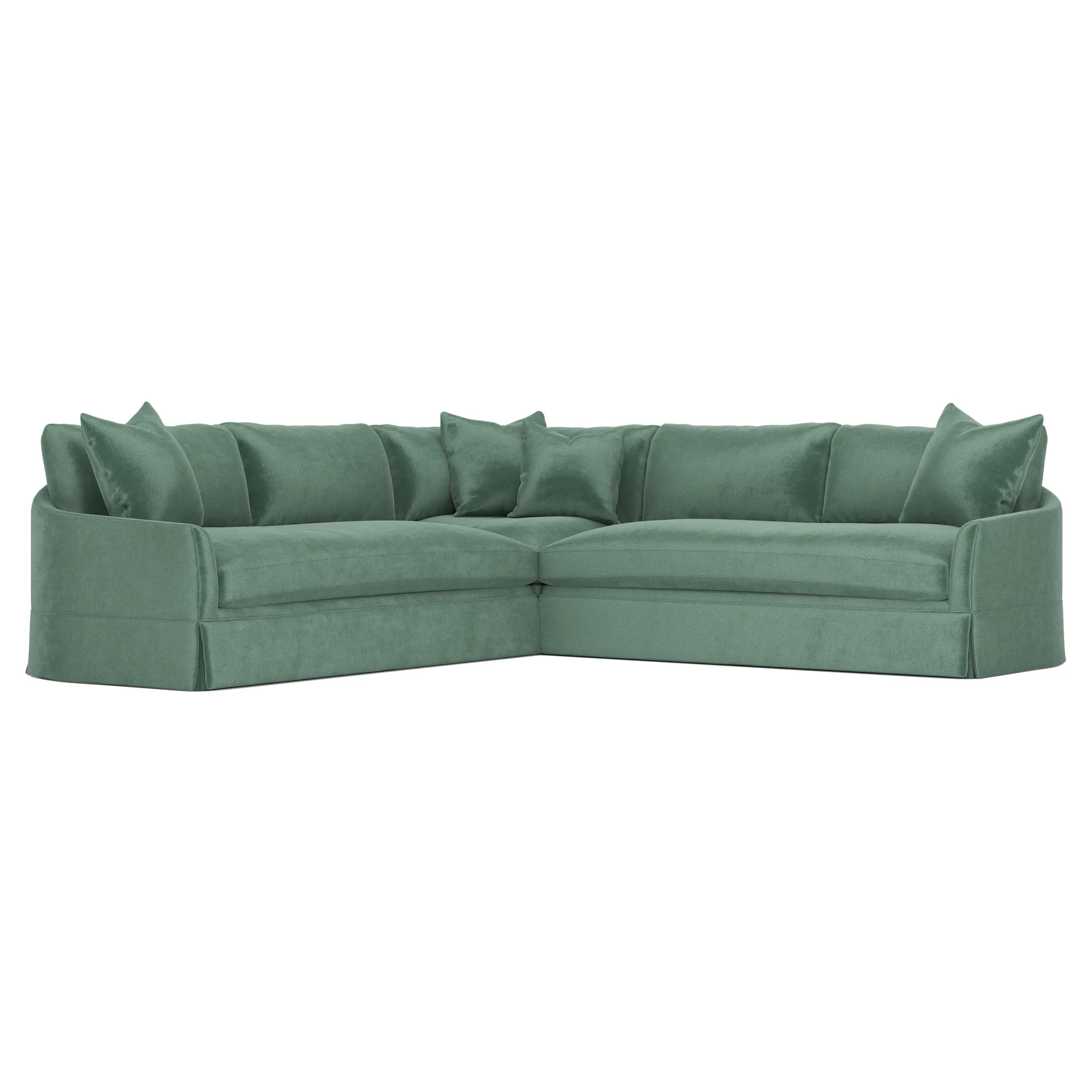 Hartwell Corner Sectional Sofa - Stone Pine, Velvet
