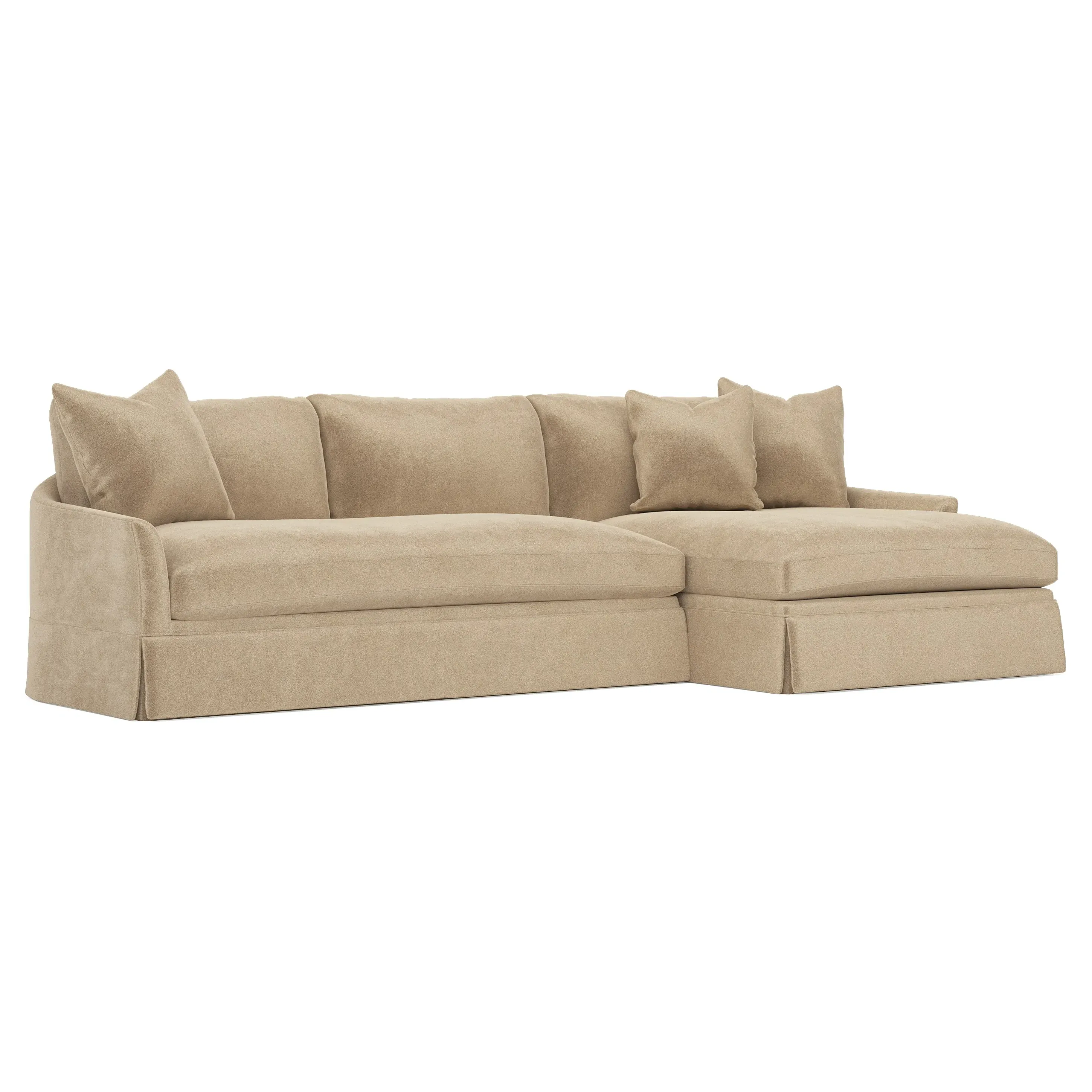 Hartwell Left Chaise Sectional - Champagne, Performance Velvet image