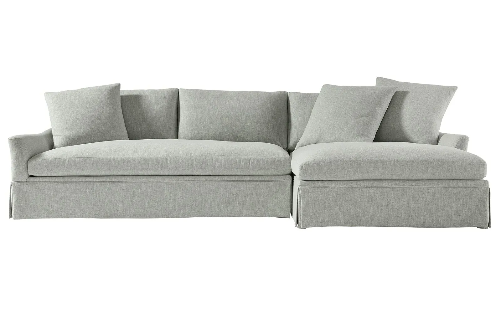 Hartwell Left Chaise Sectional - Chocolate Mousse, Performance Velvet