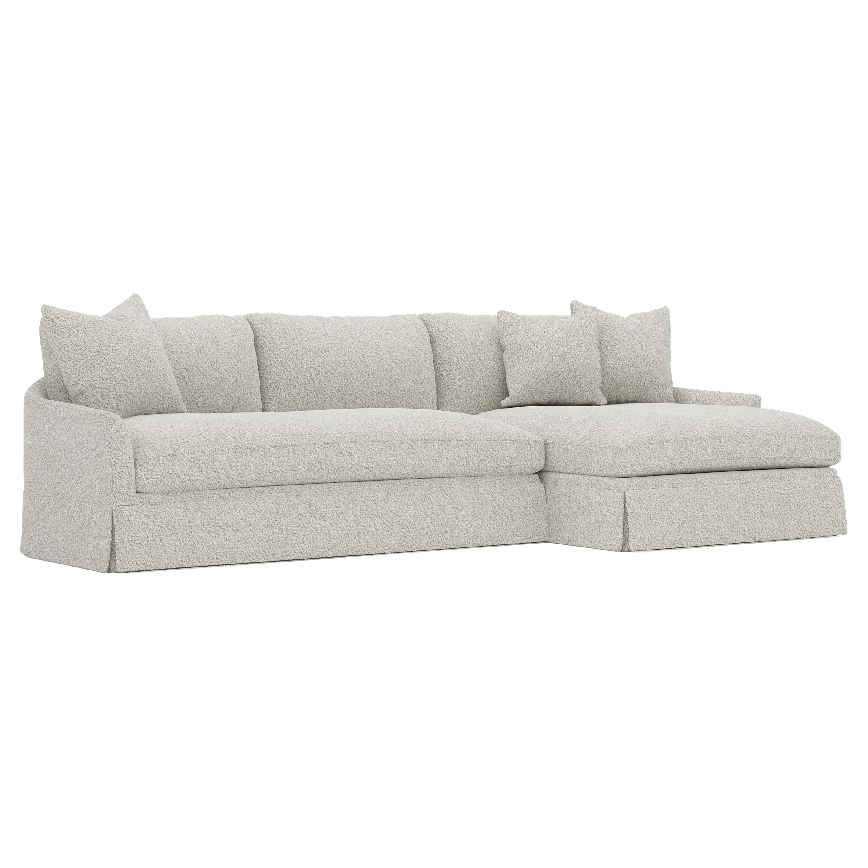 Hartwell Left Chaise Sectional - Cloud Grey, Bouclé image