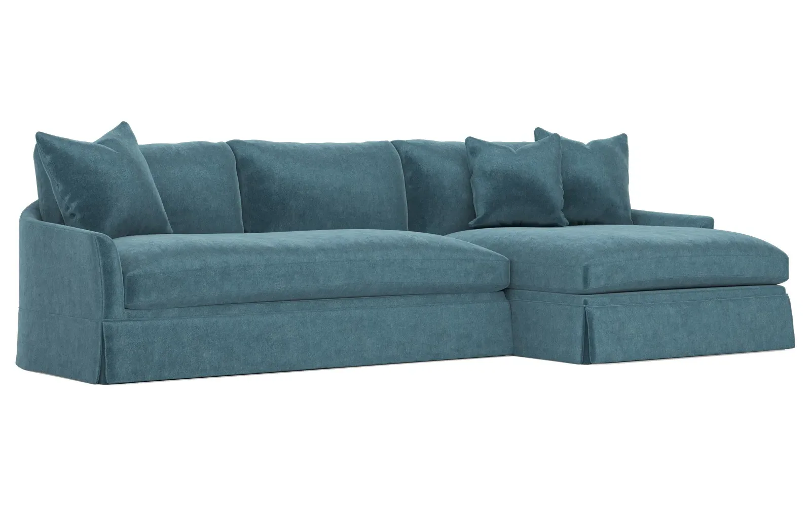 Hartwell Left Chaise Sectional - Lakeside, Performance Velvet