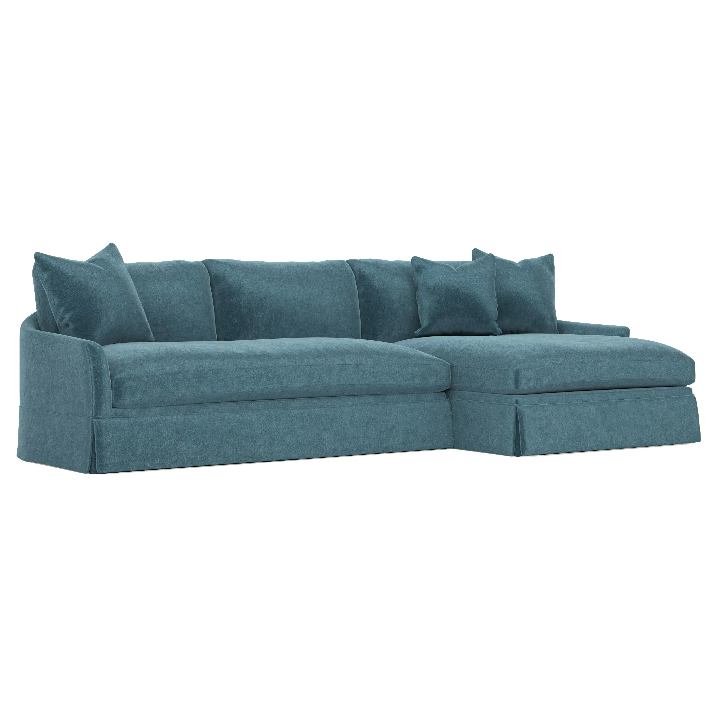 Hartwell Left Chaise Sectional - Lakeside, Performance Velvet