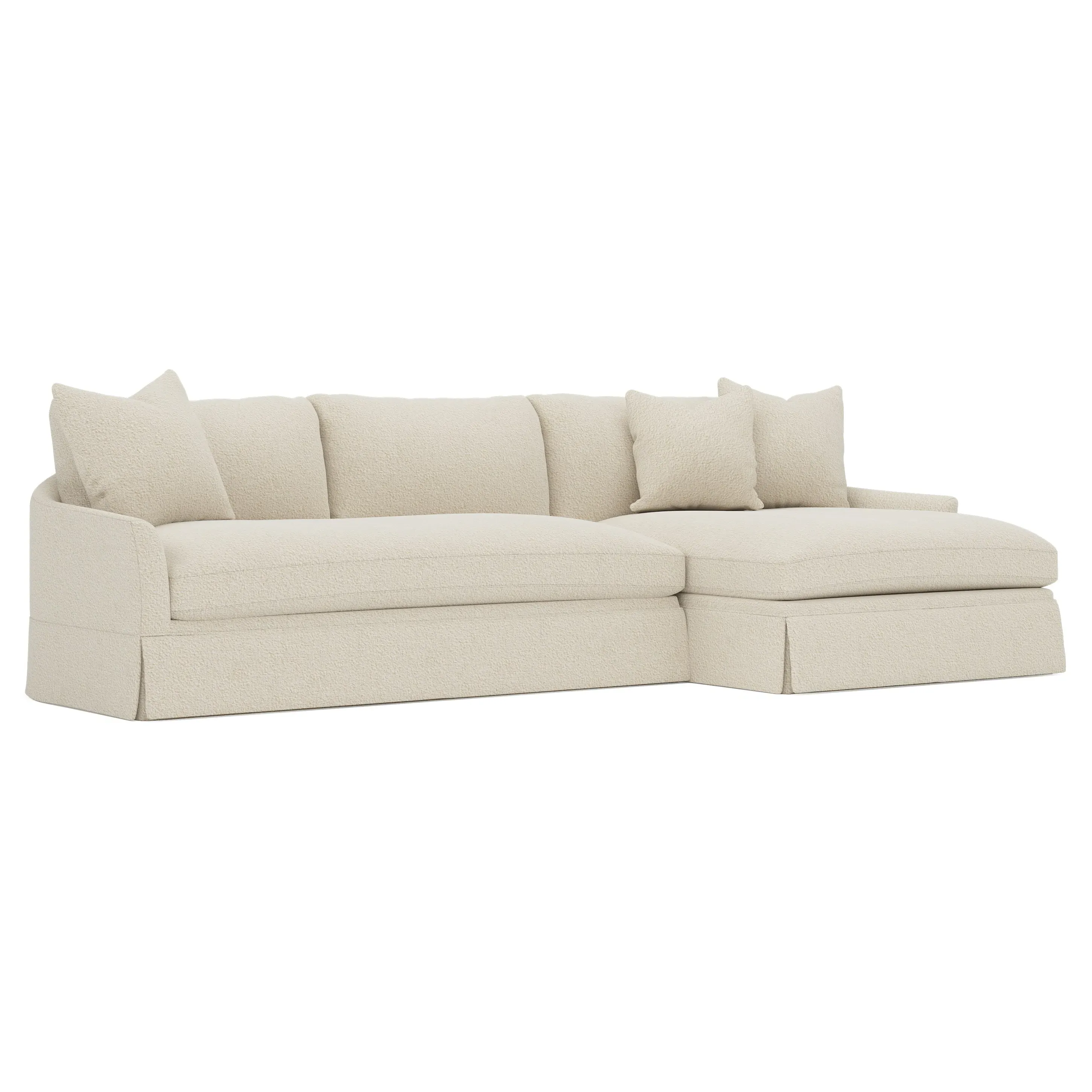 Hartwell Left Chaise Sectional - Whipped Cream, Bouclé