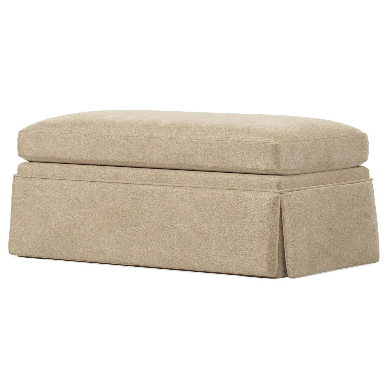 Hartwell Ottoman - Champagne, Performance Velvet image