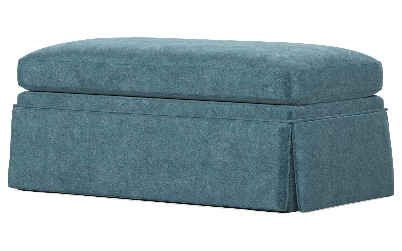 Hartwell Ottoman - Lakeside, Performance Velvet