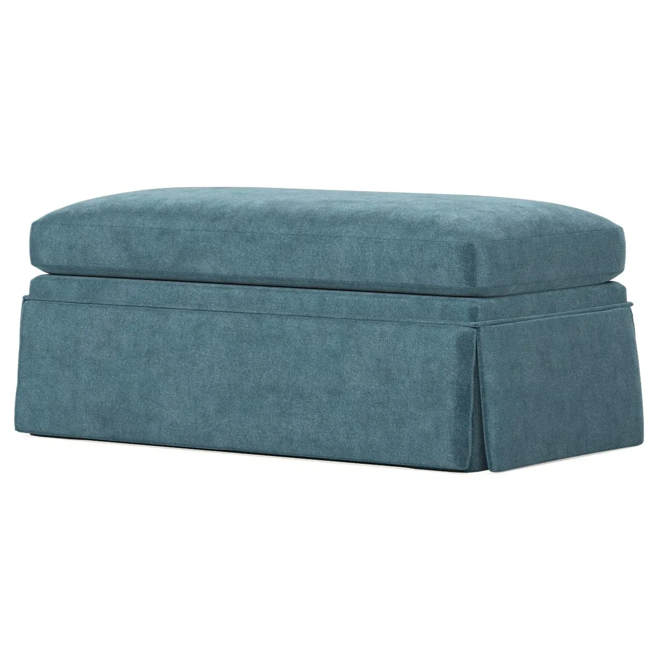 Hartwell Ottoman - Lakeside, Performance Velvet