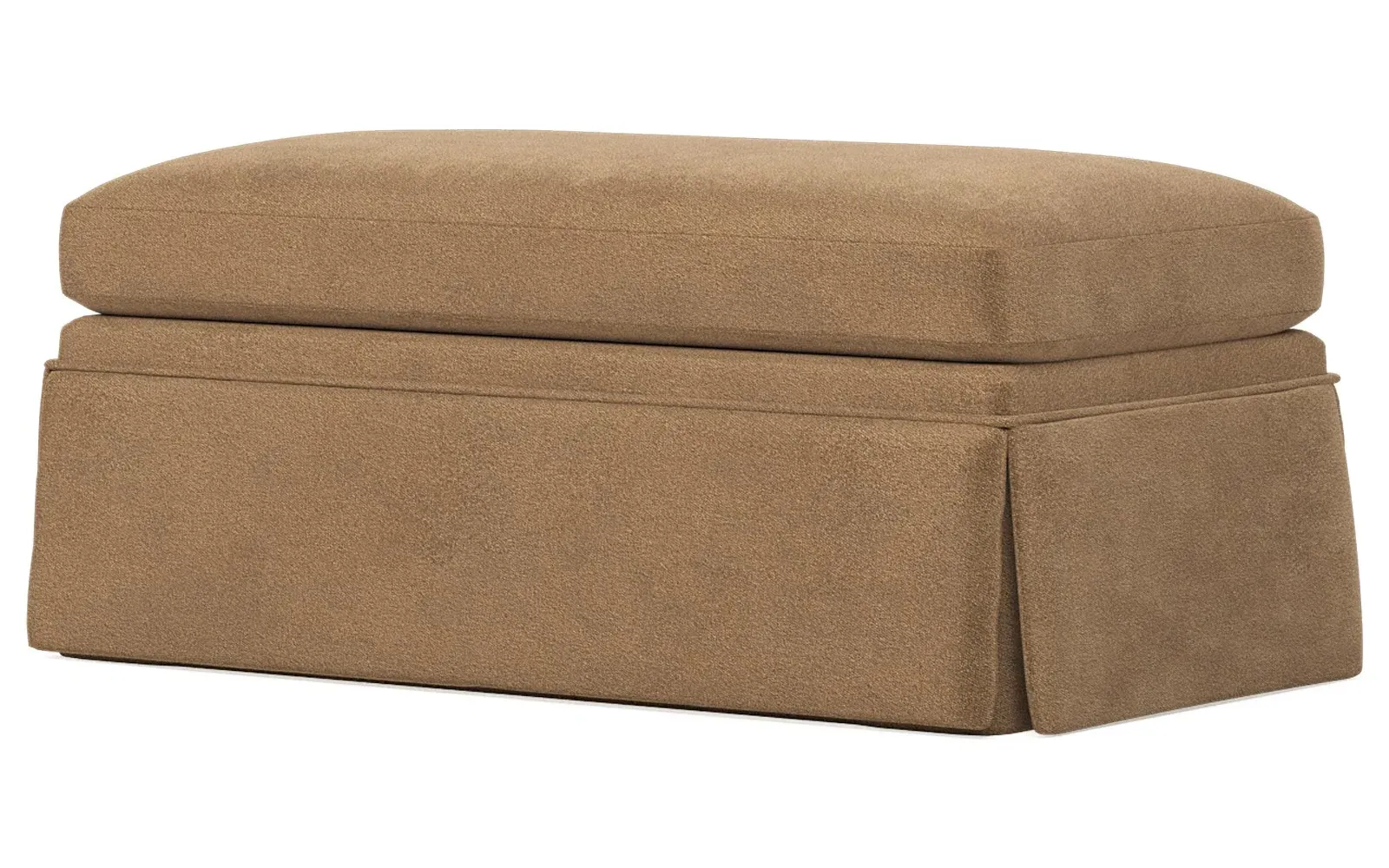 Hartwell Ottoman - Mocha Mist, Performance Velvet