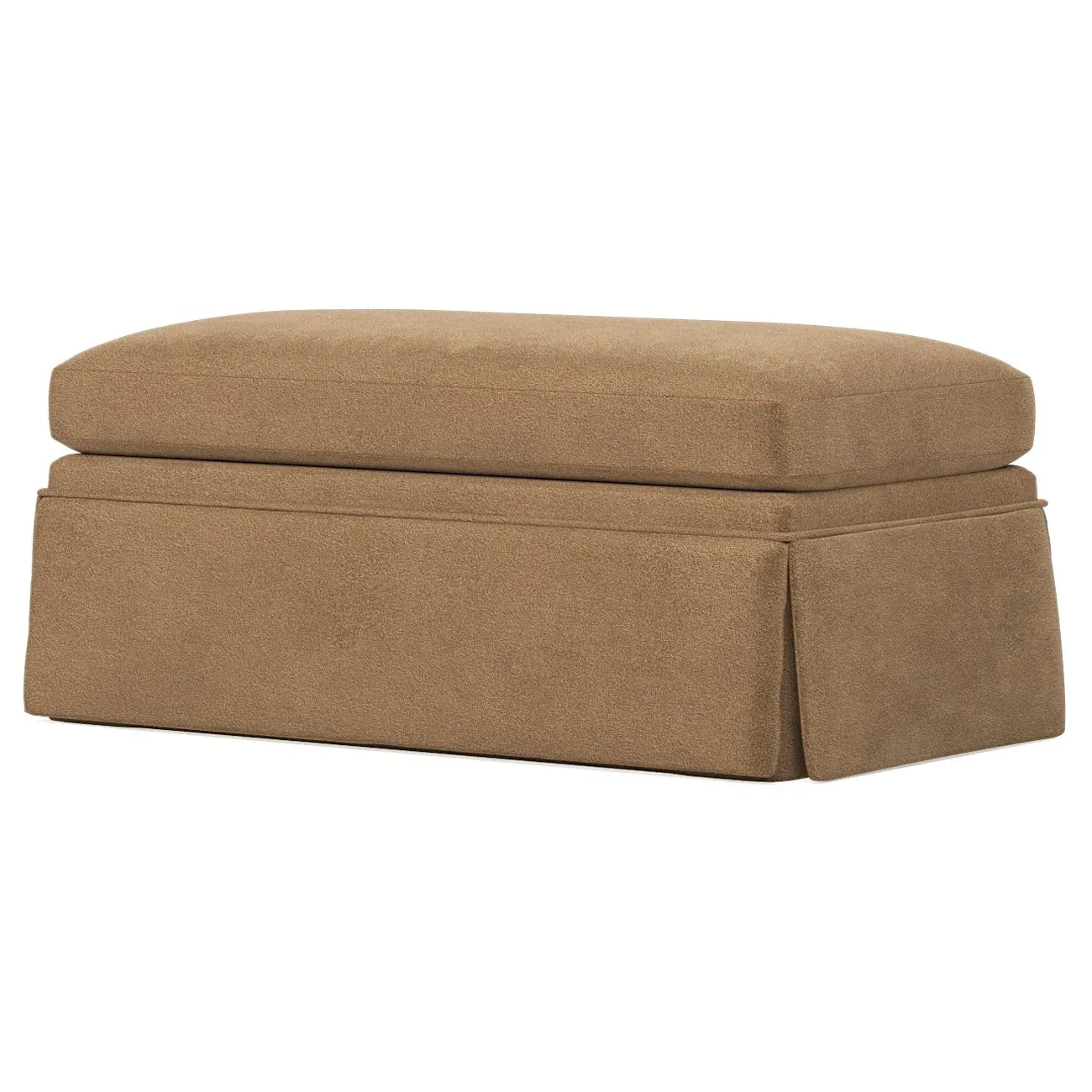 Hartwell Ottoman - Mocha Mist, Performance Velvet