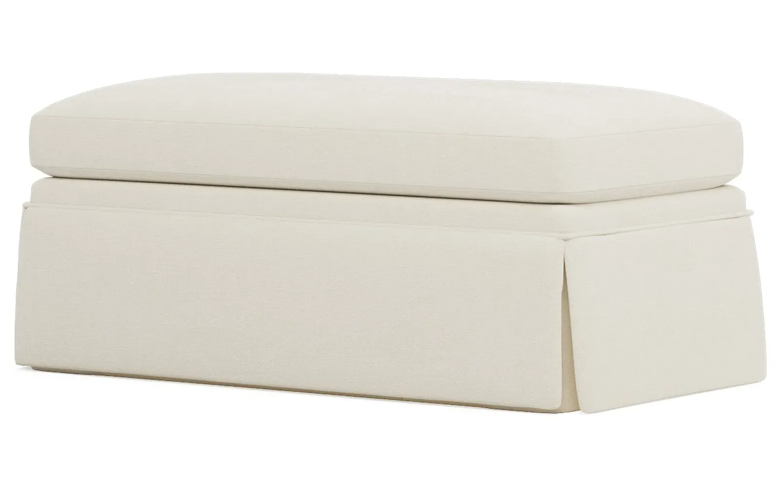 Hartwell Ottoman - Stone Pine, Performance Velvet