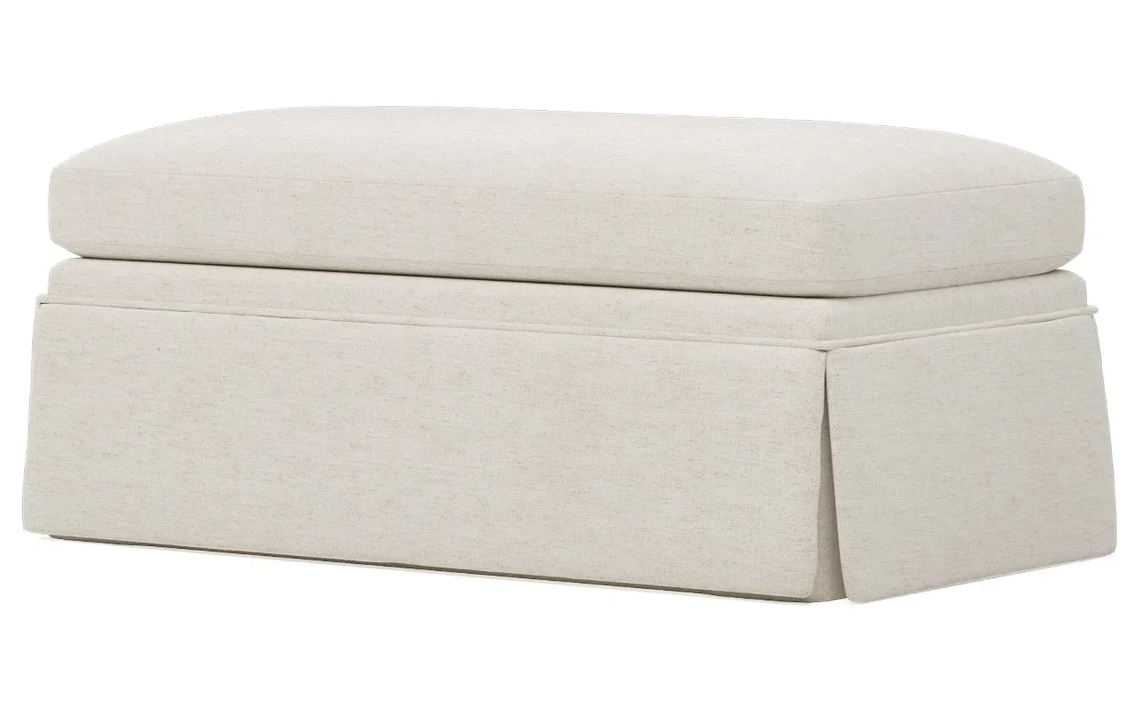 Hartwell Performance Ottoman - Heathered Ivory