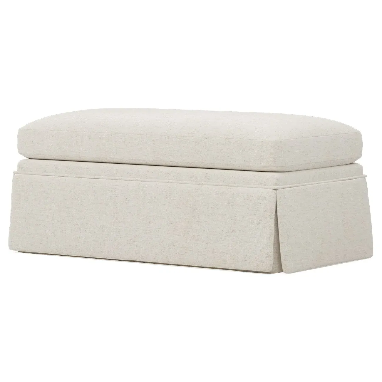 Hartwell Performance Ottoman - Heathered Ivory image
