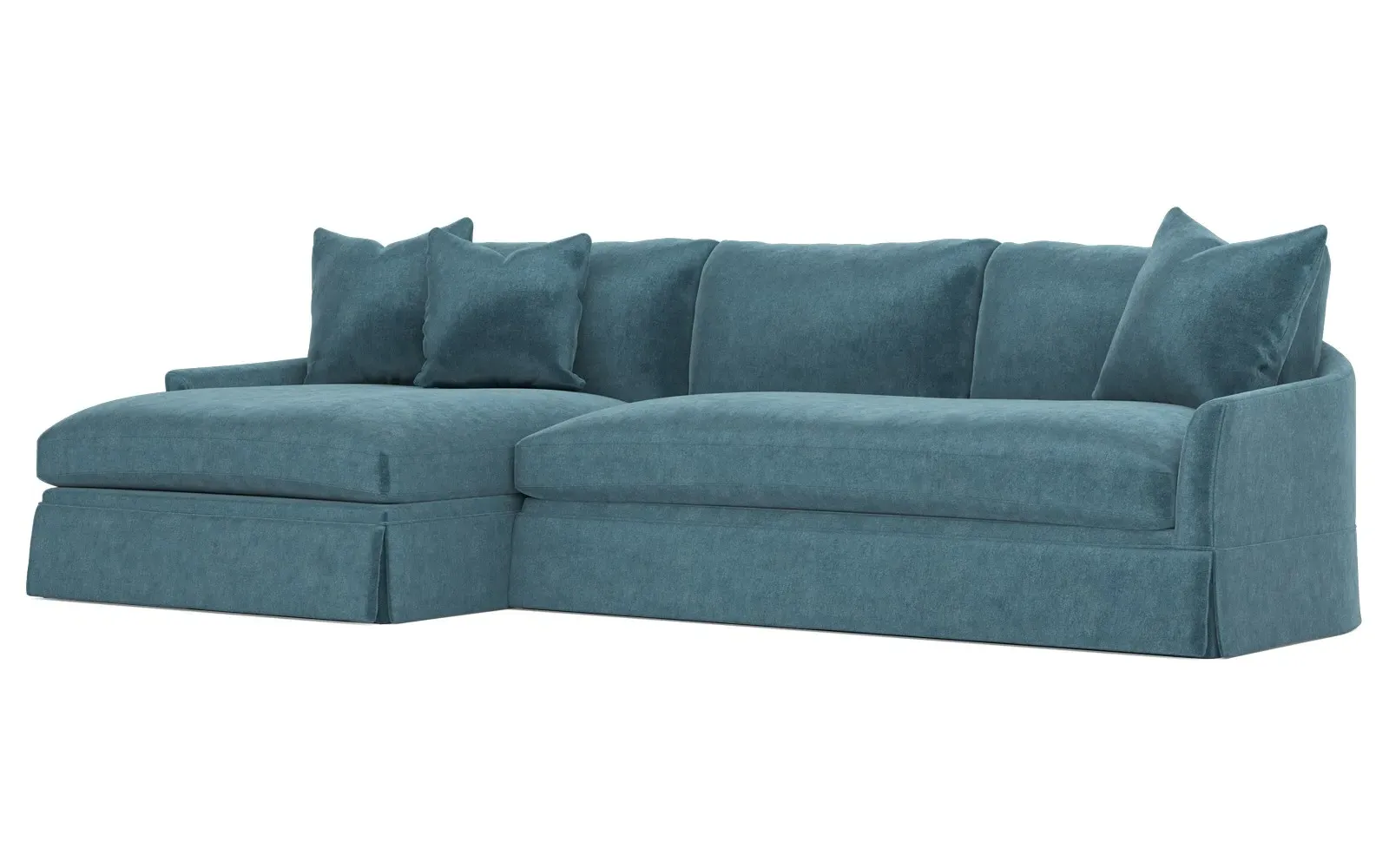 Hartwell Right Chaise Sectional - Lakeside, Performance Velvet