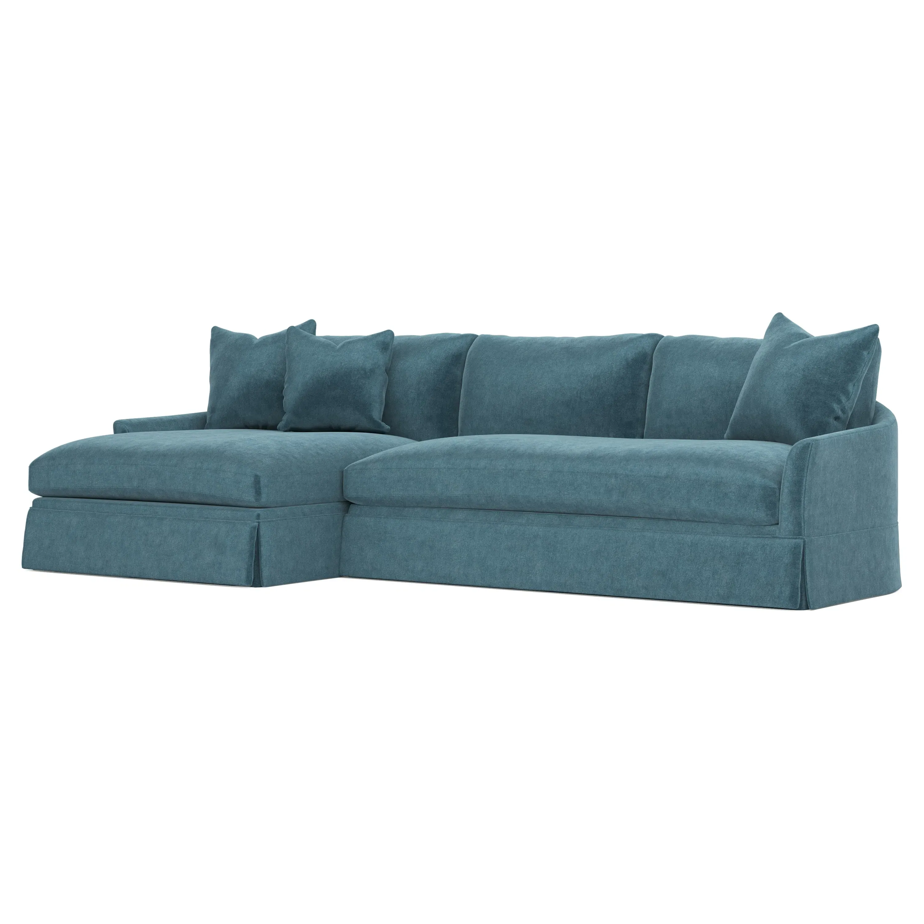 Hartwell Right Chaise Sectional - Lakeside, Performance Velvet