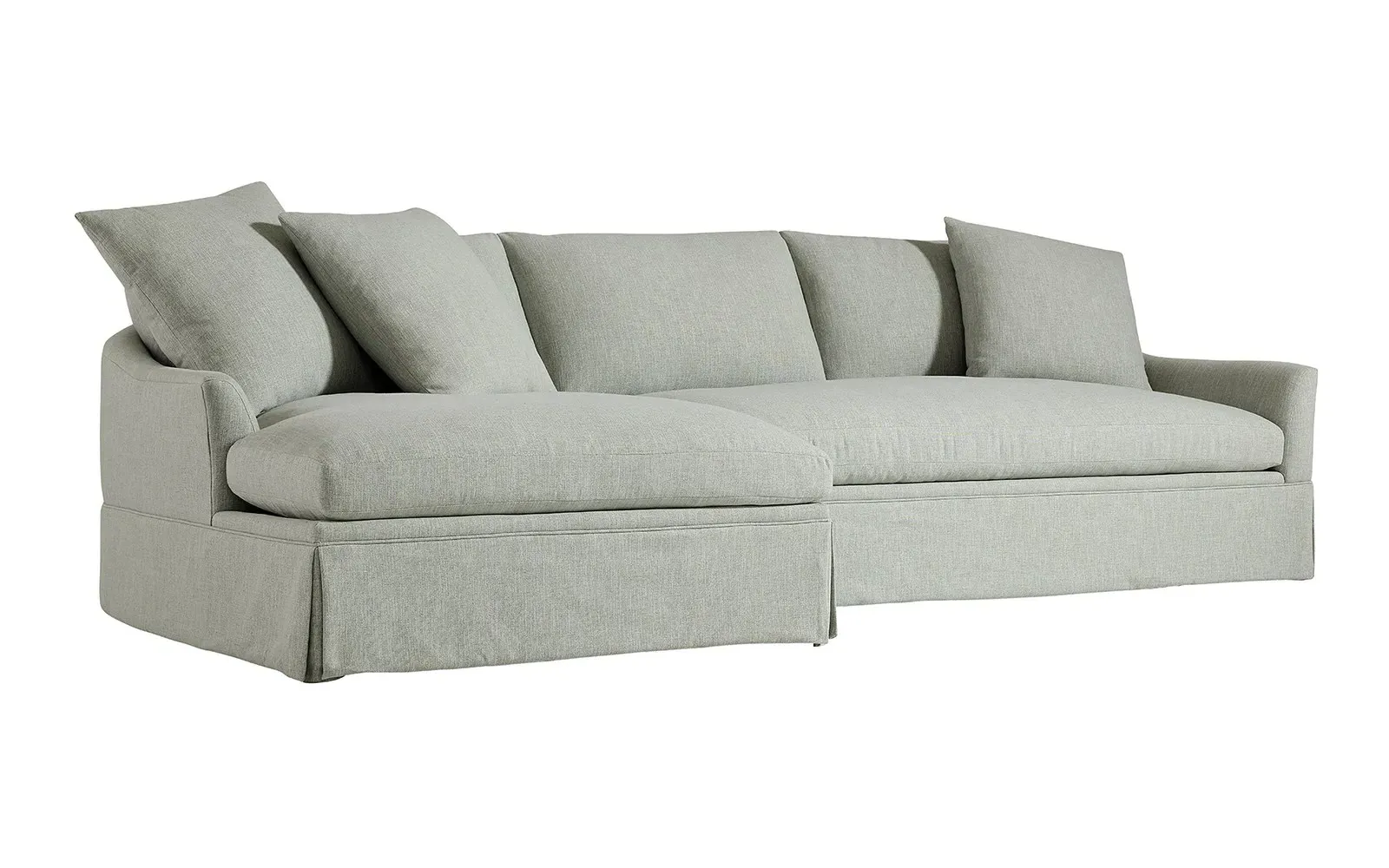 Hartwell Right Chaise Sectional - Mocha Mist, Performance Velvet