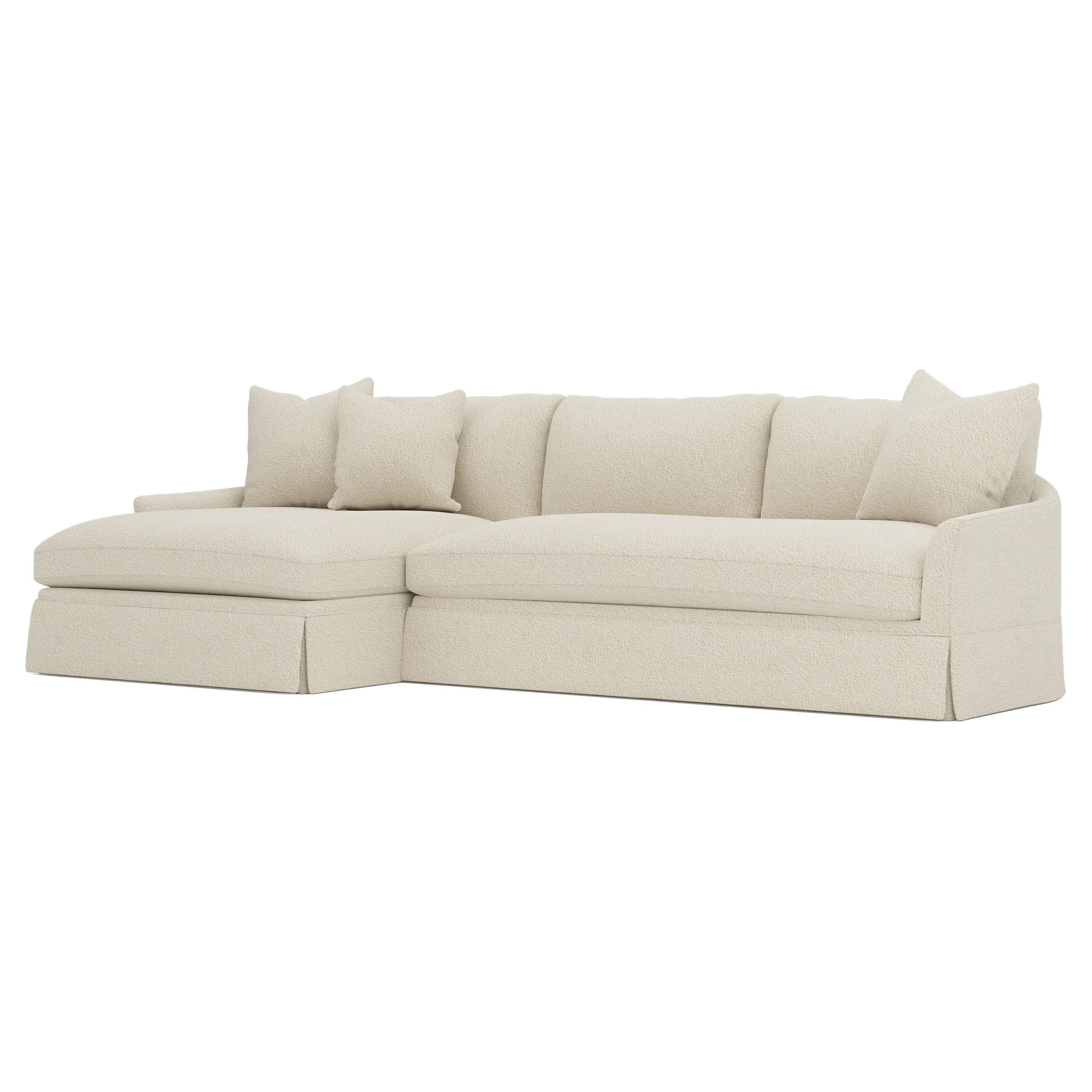 Hartwell Right Chaise Sectional - Whipped Cream, Bouclé
