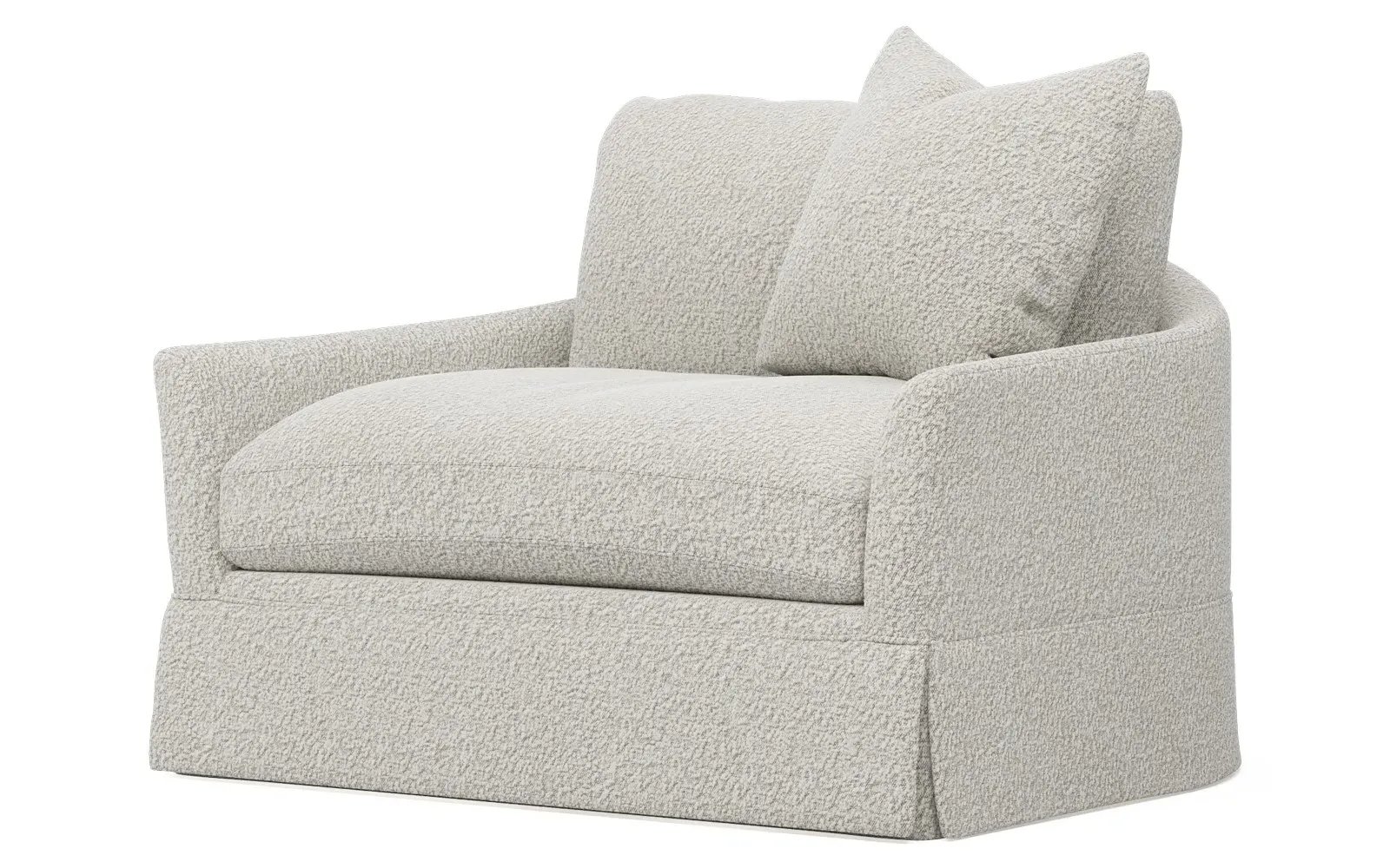 Hartwell Textured Bouclé Chair and a Half - Cloud Grey