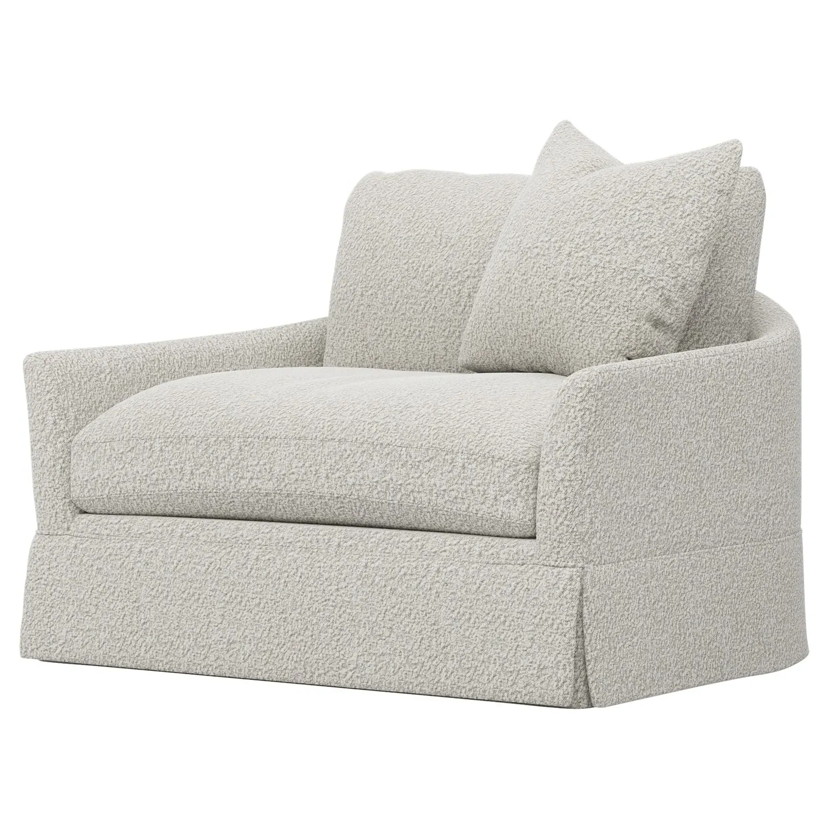 Hartwell Textured Bouclé Chair and a Half - Cloud Grey