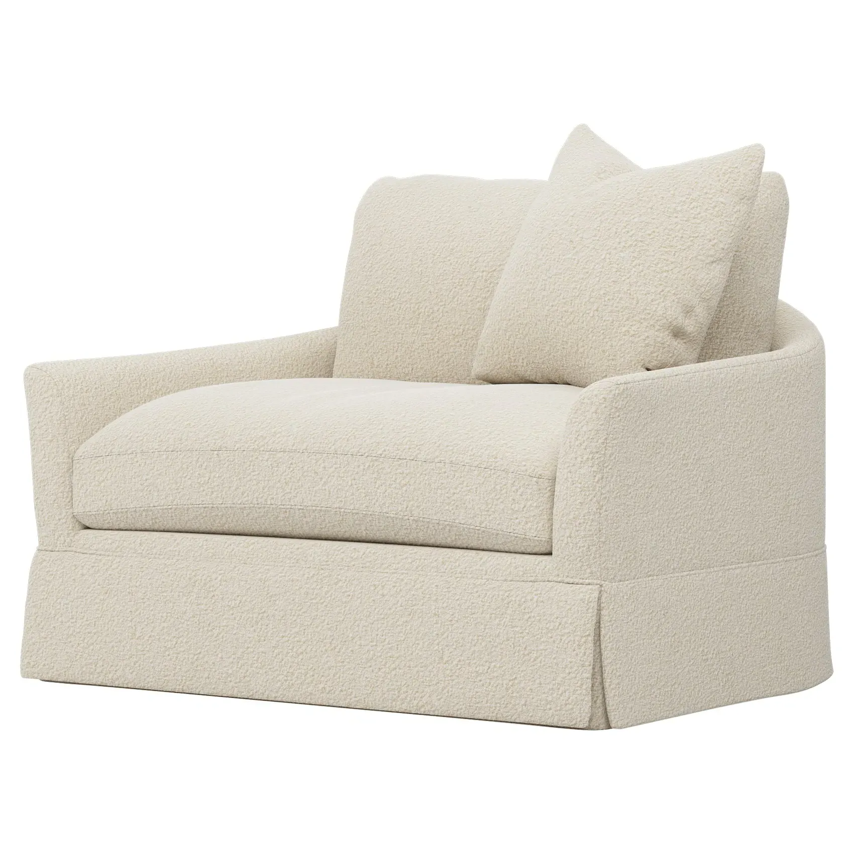 Hartwell Textured Bouclé Chair and a Half - Whipped Cream