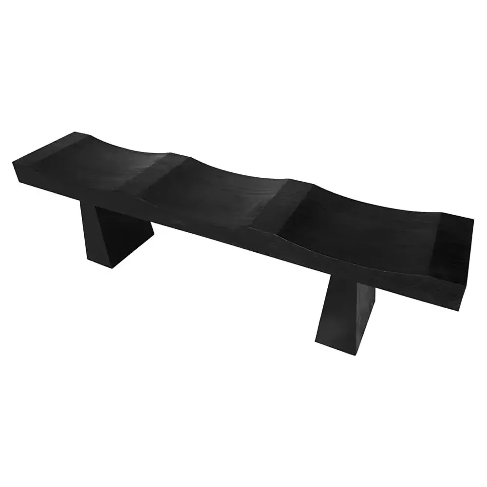 Haru Wood Bench - Black